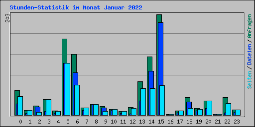 Stunden-Statistik im Monat Januar 2022